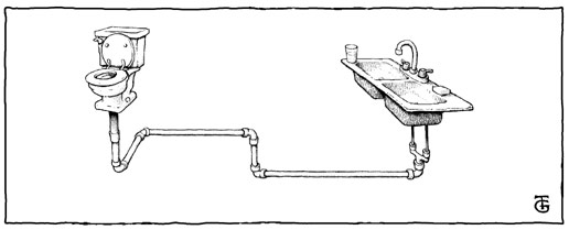 [potty to sink]