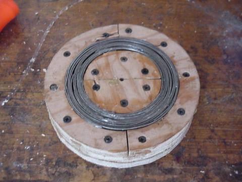  steel laminates glued into 
stator 